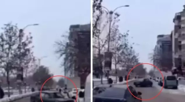 Everyone put their life at risk! Suddenly started drifting in the middle of traffic.