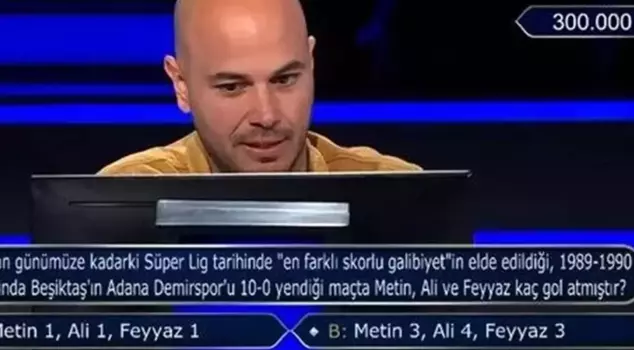 A question worth 300 thousand lira that made a mark on Who Wants to Be a Millionaire! Pay attention to the options.