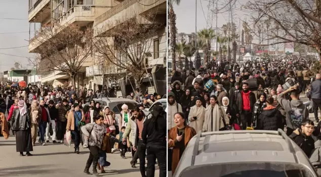 The image is from right next to Turkey! Civilians have started to leave 2 neighborhoods.