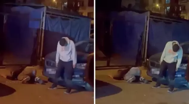 المراهقون الذين يتعاطون المخدرات فقدوا وعيهم في وسط الشارع.