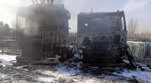 احترقت شاحنات محملة بالكحول في موقف سيارات يديمن.