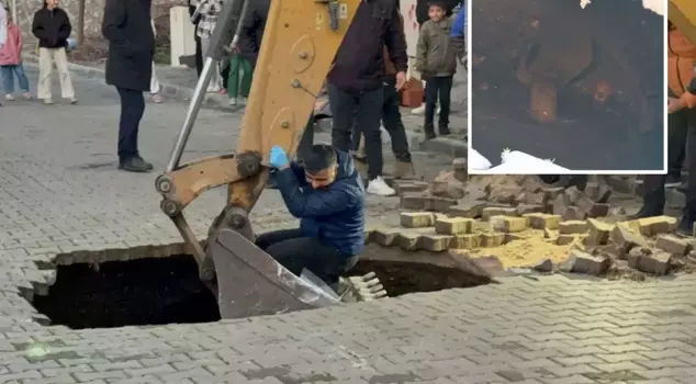 В Манисе на обрушившейся дороге были найдены человеческие череп и кости.