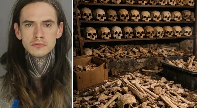 The country is standing! More than 100 skulls and bones were found in his home.