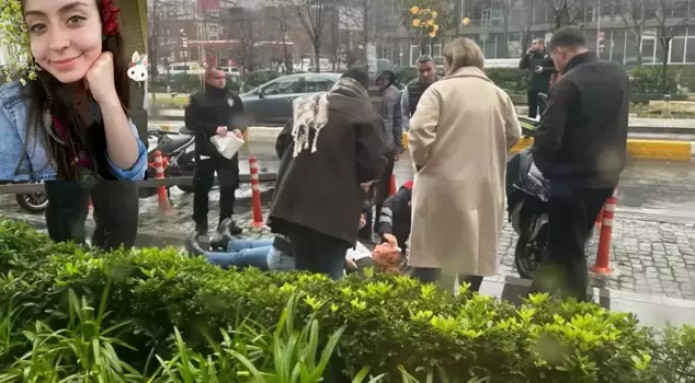 A young woman in Beyoğlu was trapped under a sign that fell in the storm; she is fighting for her life.