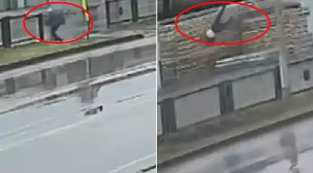 حادثة مروعة في أضنة: الرجل المسن الذي صدمته السيارة طار عدة أمتار في الهواء