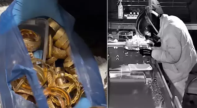 The expression that left everyone stunned after a thief entered the jeweler and stole 6 kilos of gold.