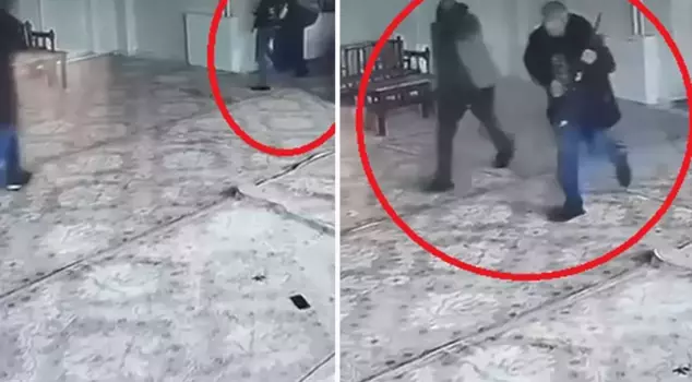 The murder with a shotgun at the Quran course captured moment by moment on camera.