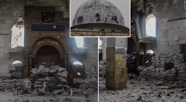 تم تصوير المسجد الذي يستخدمه تنظيم الإرهاب كقاعدة عسكرية للمرة الأولى.