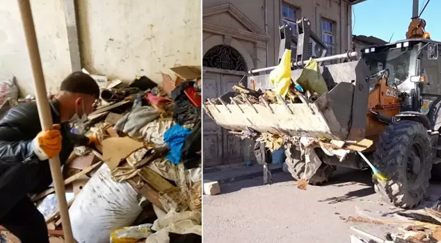 خرج من المنزل الذي أزعج الجيران 168 طنًا من القمامة.