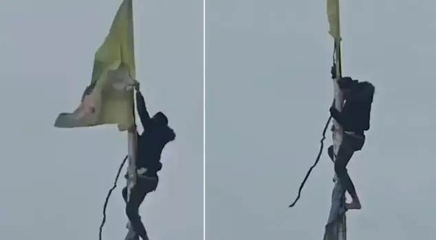 Сирийский народ разорвал и сбросил символы террористических организаций.