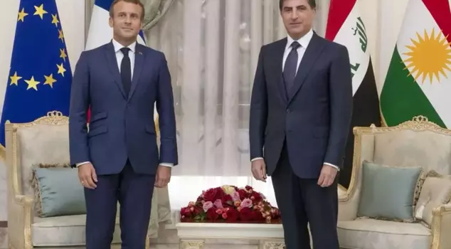 Meeting between Macron and Barzani on Syria