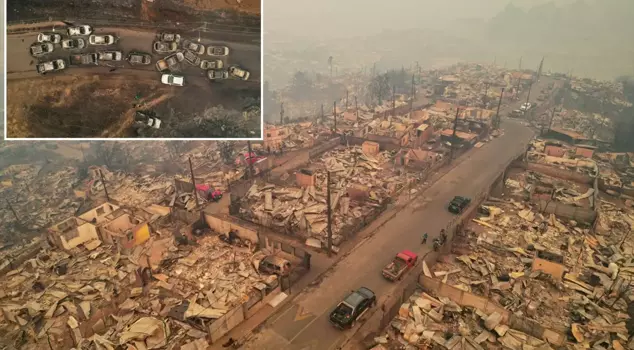 البلد يمر بكارثة! 300 منزل تحولت إلى رماد، تم إعلان حالة الطوارئ.