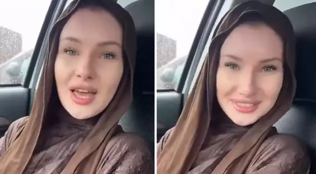 The Russian woman converted to Islam and recited the Fatiha.