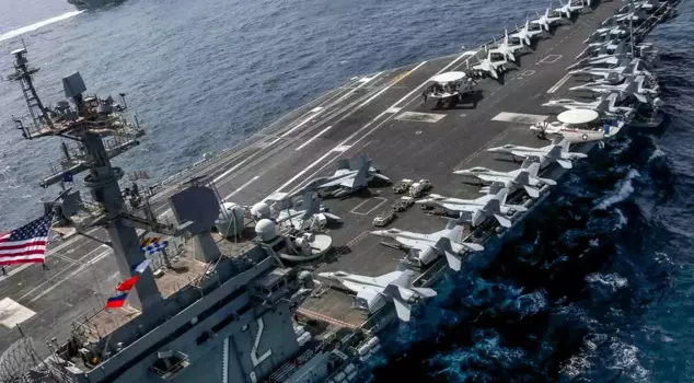 Like war preparations! US warplanes have landed, and a warship has set sail.