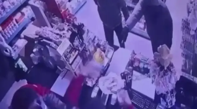 They spent the money they stole from the gas station at another gas station.