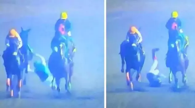 Terrible tragedy at the horse race: The jockey who fell from the horse was killed under another horse.