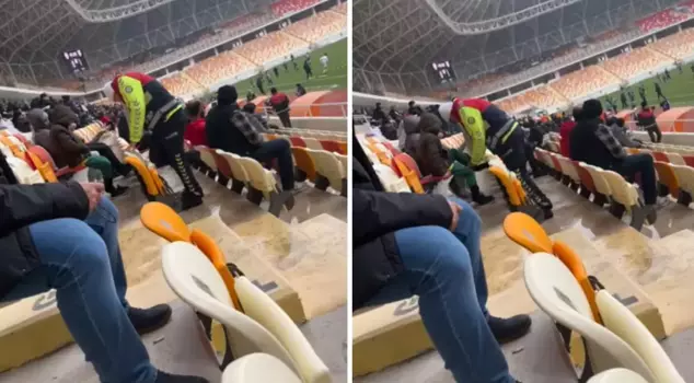 The police officer took off his own sock and put it on the shivering child.