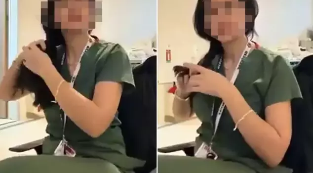 A nurse supporting the 