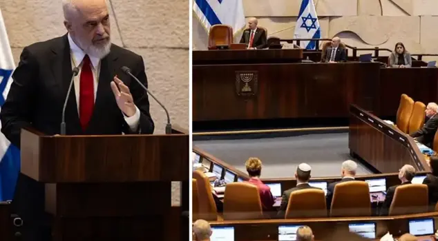 The Albanian Prime Minister's speech in the Israeli parliament was marked by his remarks about 