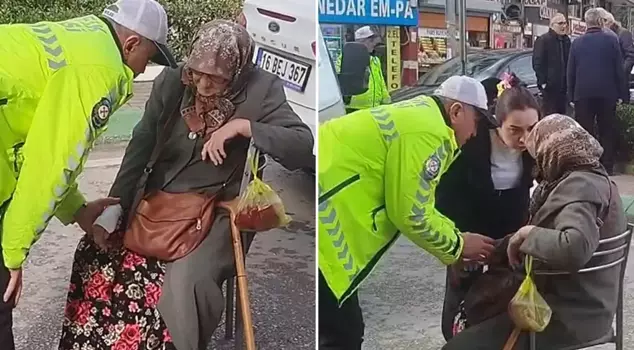 Here is the Turkish police! They did not let go of the elderly woman's hand until the ambulance arrived.