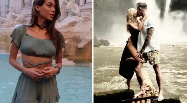 Dilan Çiçek Deniz's old flame poses lip to lip.