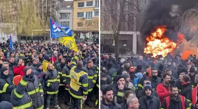 Firefighters clashed with police in France! A scuffle broke out.