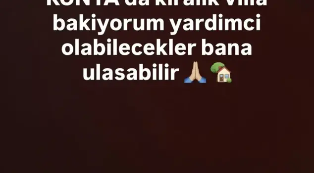 Konyaspor's Blaz Kramer announced on his social media account that he is looking for a villa.