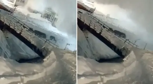 Terrifying images! This is how avalanches swallowed houses in India.