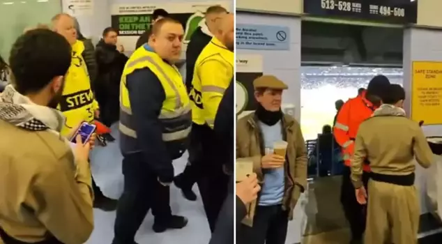 В Лиге чемпионов появились кадры входа на матч людей, ворвавшихся на поле.