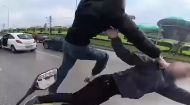 The cost of the flying kicks in traffic was heavy.