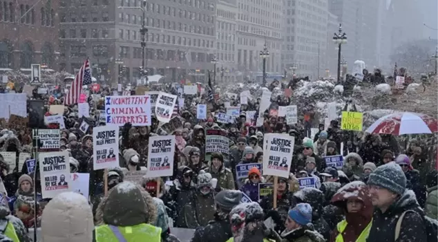 An anti-ICE protest was held in Minneapolis.