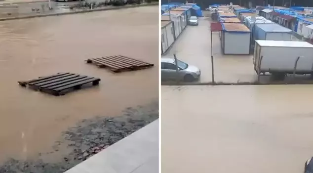 تسبب هطول الأمطار الغزيرة في هطاي في حدوث فيضانات.