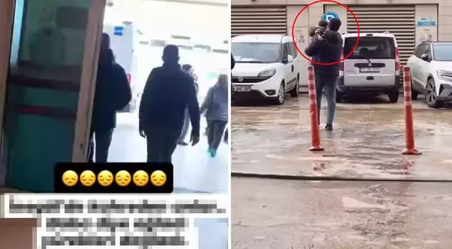 The moment of separation from the child's father, who was taken into state care, was heart-wrenching.