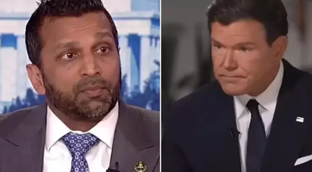 The striking response of the FBI Director to the Epstein question during a live broadcast.