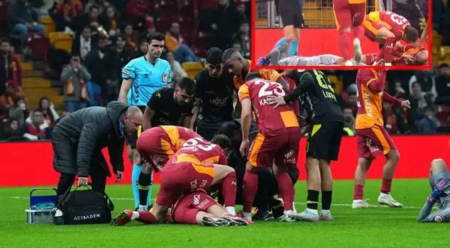 Hearts were in mouths! A life-saving intervention from Barış Alper Yılmaz to Ahmed Kutucu.
