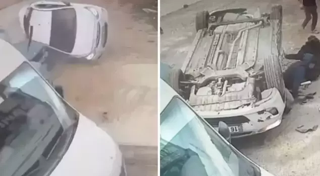 Автомобиль, управляемый ребенком, врезался в 3 машины и перевернулся! Много раненых.