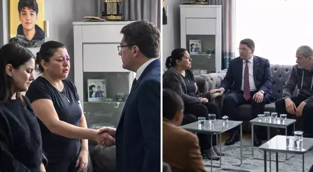 Justice Minister Tunç visits the family of Atlas Çağlayan to offer condolences.