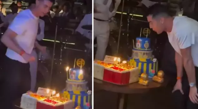 Cristiano Ronaldo was seen celebrating his 41st birthday.