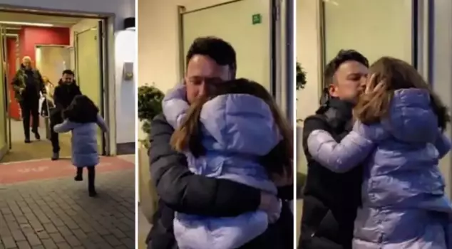 Megastar Tarkan finished his concerts and ran to his daughter.
