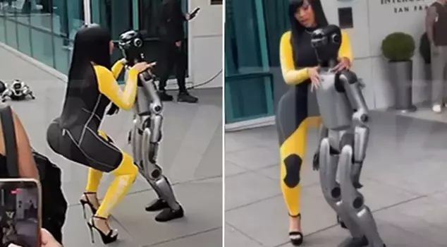 Cardi B was embarrassed! Her dance with the robot ended badly.