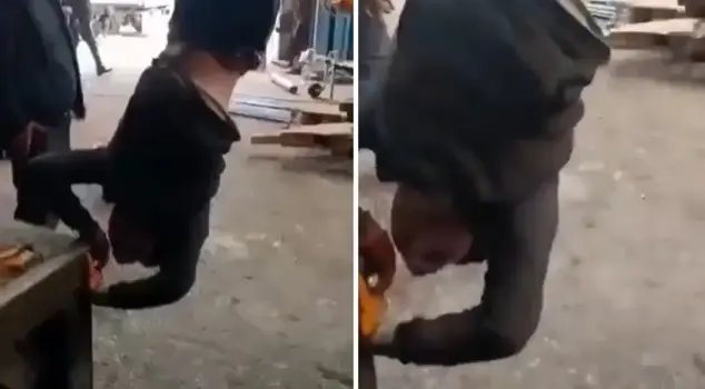 В Анкаре задержаны 4 подозреваемых, которые привязали человека с умственной инвалидностью к подъемнику.