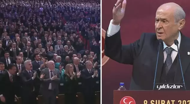 Words from Bahçeli that lifted the hall! They all shouted that slogan in unison.