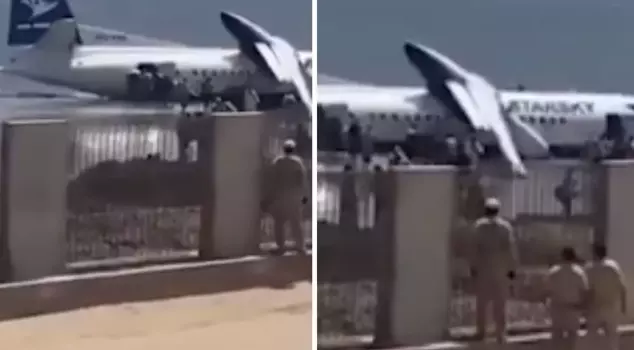 They were evacuated from the plane that made an emergency landing in the ocean.