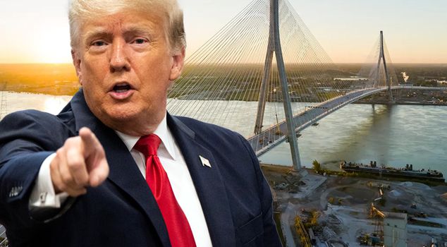 Трамп попросил половину моста, который соединит Канаду и США.