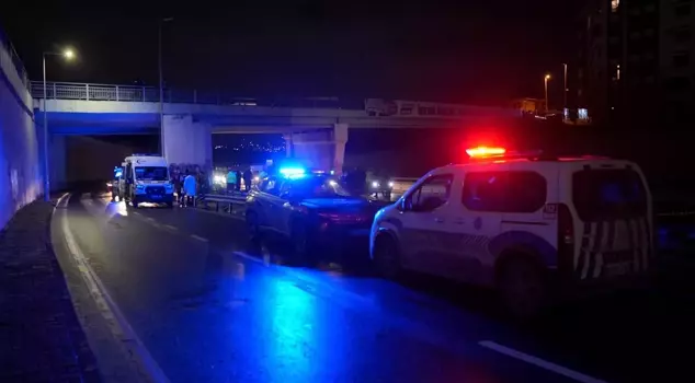 Two people on a motorcycle died after colliding with a cleaning vehicle in Küçükçekmece.