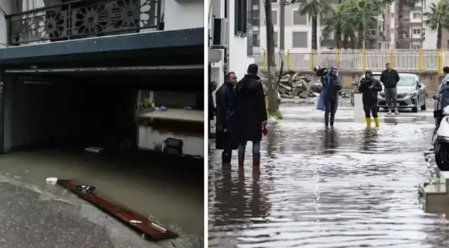 Heavy rainfall paralyzed İzmir and Muğla! Roads turned into lakes, traffic came to a standstill.