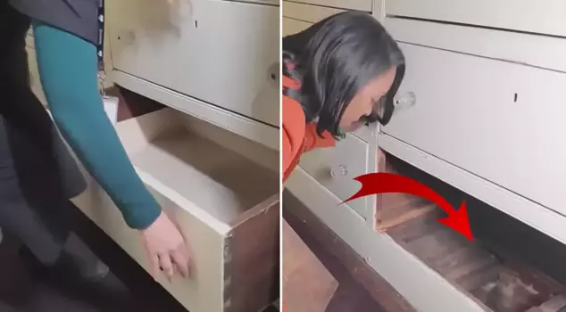 A secret passage was found in the bottom drawer of the dresser.