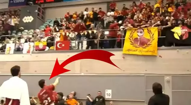 Galatasaray's star threw a bottle at his own fans.