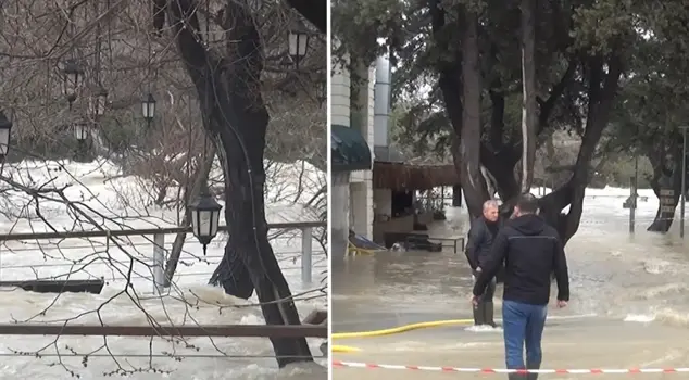 Heavy rain hit, and the Manavgat Waterfall disappeared.