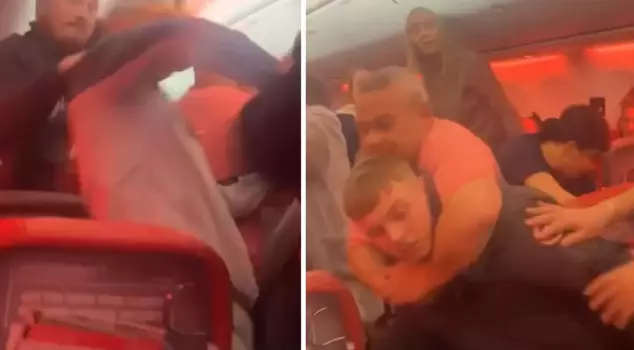 The plane taking off from Turkey turned into a battlefield.